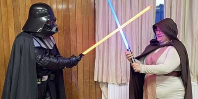 Star Wars Luke Jedi Robe and Darth Vader costume review from Abdullah