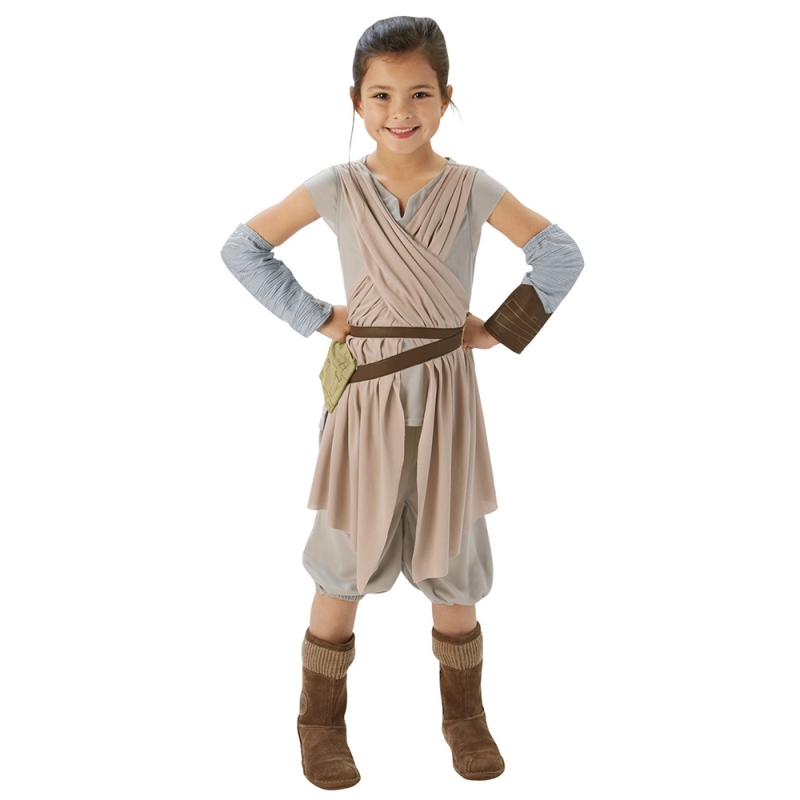 1438716741.jpg Star Wars Costume Deluxe Child - Rey The Force Awakens - WITH x2 FREE LIGHTSABERS