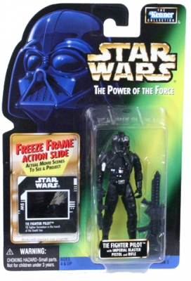 1057858410.jpg Star Wars Action Figure - TIE Fighter Pilot with Imperial Blaster Pistol and Rifle - Freeze Frame Action Slide