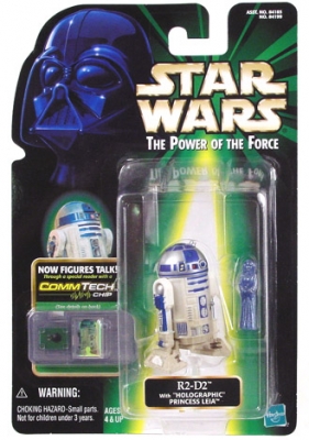1087076602.jpg Star Wars Action Figure - R2-D2 with Holographic Princess Leia - with CommTech Chip