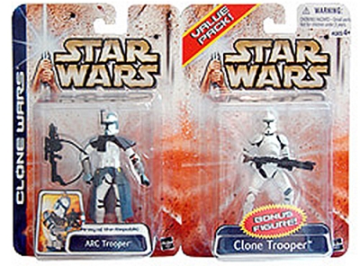 1141113981.jpg Star Wars Action Figure - Clone Wars Value Pack - ARC Trooper with bonus Clone Trooper - Limited Edition