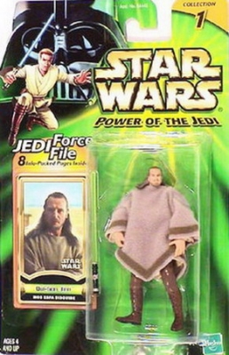 1254872373.jpg Star Wars Action Figures - Qui-Gon Jinn Mos Espa Disguise - Power of the Jedi