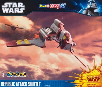 Star Wars Models - Revell Easykits Vehicles - Republic Attack Shuttle (Clone Wars)