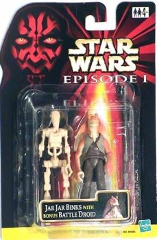 Star Wars Action Figure - Jar Jar Binks with Bonus Battle Droid - Episode 1