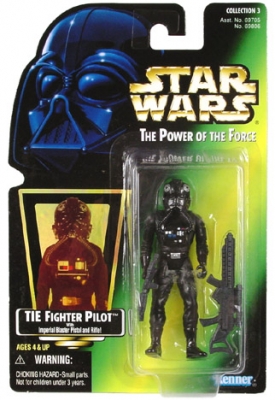 1351873396.jpg Star Wars Action Figure - TIE Fighter Pilot with Imperial Blaster Pistol and Rifle - with Hologram Sticker