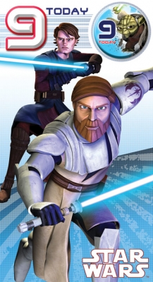 1456841737.jpg Star Wars Greeting Cards - 232 x 128mm - Clone Wars - Age 9 Badged - SW344/1