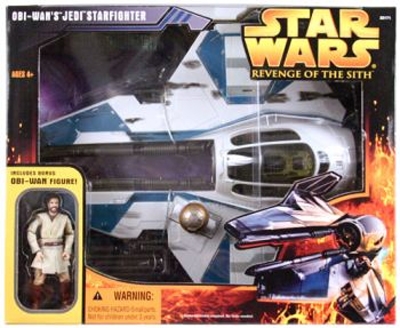 1472268718.jpg Star Wars Action Figure / Vehicle - Obi Wan Jedi Starfighter includes bonus Obi Wan Kenobi figure - ROTS Vehicle