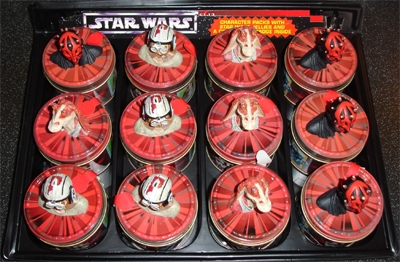 Star Wars Episode 1 Character Jellies Shaped Tins x 12 in Presentation tray - Very Rare