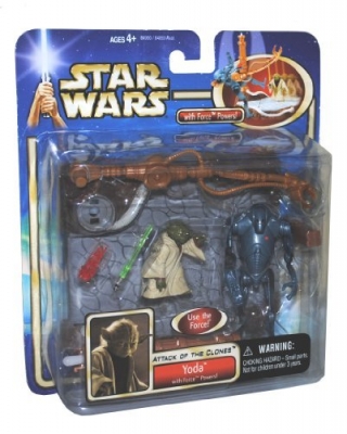 Star Wars Action Figure Playset - Yoda with Force Powers - Attack of the Clones - Saga Collection