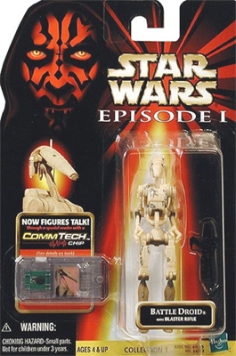 1553099419.jpg Star Wars Action Figure - Battle Droid with Blaster Rifle - Blaster Hit - Episode 1 - with CommTech Chip