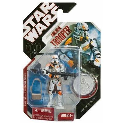Star Wars Action Figure - Airborne Trooper - Exclusive Collector Coin - 30th Anniversary