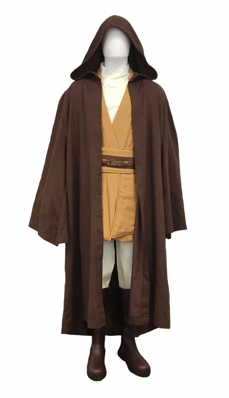 1592078197.jpg Star Wars Mace Windu Jedi Costume - Body Tunic with Replica Dark Brown Robe
