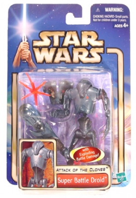 1593119977.jpg Star Wars Action Figures - Super Battle Droid with Exploding Battle Damage - Attack of the Clones - Saga Collection