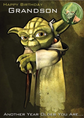 1640738263.jpg Star Wars Greeting Cards - 178 x 128mm - Clone Wars - Grandson Badged - SW349