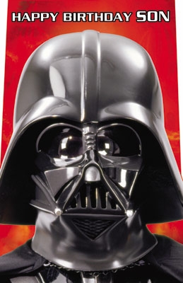 1644332427.jpg Star Wars Greeting Cards - 220 x 128mm - Darth Vader - Son Die Cut - SW372