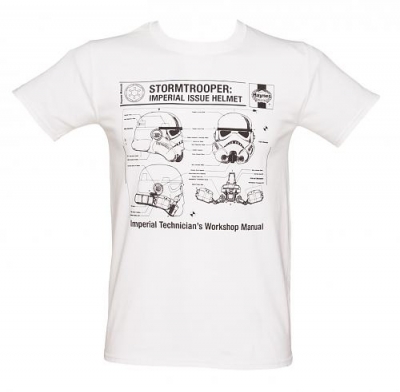 Star Wars T-SHIRTS - Haynes Stormtrooper Helmet Manual - White - Unisex