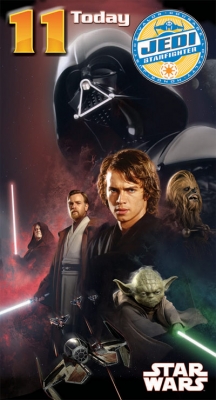 Star Wars Greeting Cards - 232 x 128mm - Star Wars - Age 11 Badged - SW306/1