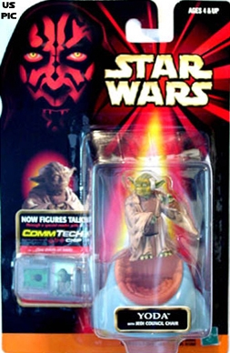 1748679293.jpg Star Wars Action Figure - Yoda with Jedi Council Chair - Episode 1 - with CommTech Chip