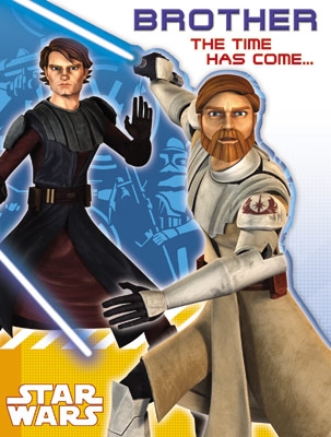 1772223450.jpg Star Wars Greeting Cards - 220 x 128mm - Clone Wars - Brother Die Cut - SW371