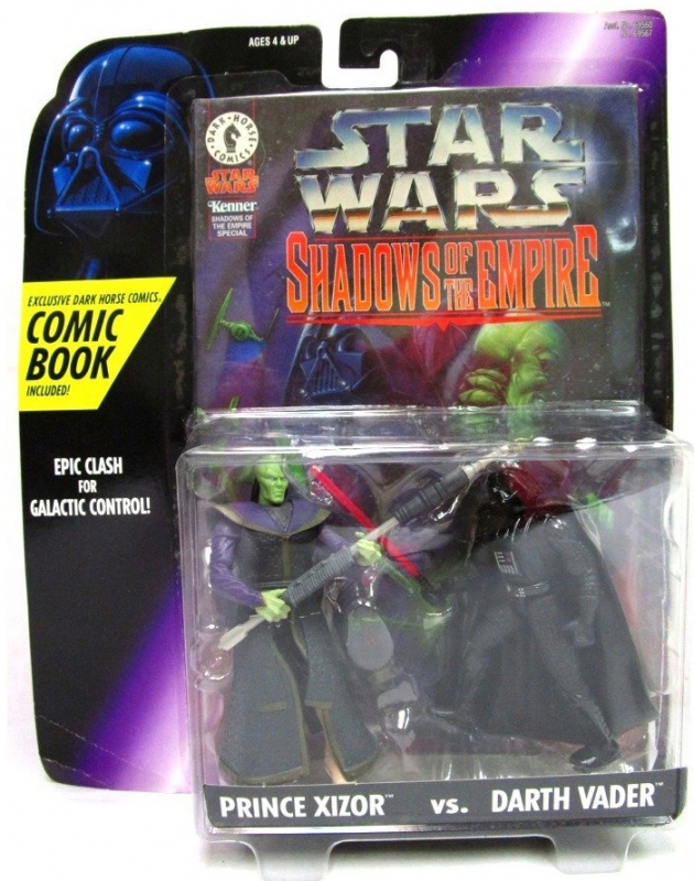 Star Wars Action Figure - Shadows of the Empire - Xizor vs Darth Vader with Exclusive Comic Book