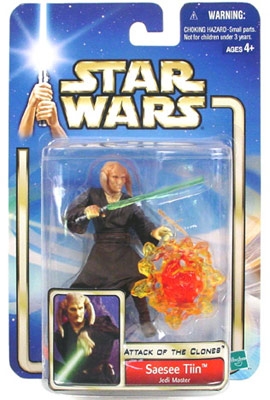 Star Wars Action Figures - Saesee Tiin Jedi Master - Attack of the Clones - Saga Collection