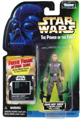 1886861740.jpg Star Wars Action Figure - Grand Moff Tarkin with Imperial Blaster Rifle and Pistol - Freeze Frame Action Slide