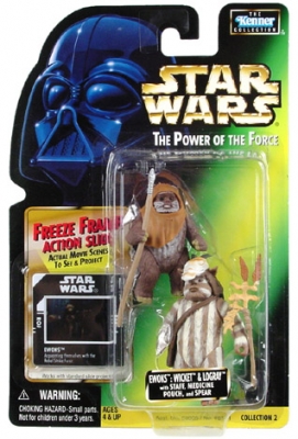1926069509.jpg Star Wars Multi Action Figures - Ewoks - Wicket and Logray with Staff Medicine Pouch and Spear - Freeze Frame Action Slide