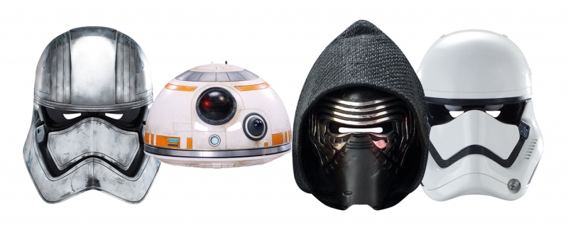2001180682.jpg Star Wars MASKS - Character Mask Party Pack 16 - 1 x First Order Stormtrooper - 1 x Kylo Ren - 1 x Captain Phasma - 1 x BB-8