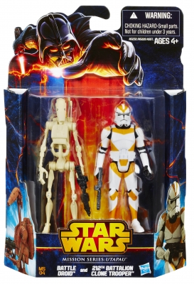 2010934849.jpg Star Wars Action Figure - Mission Series 2013 - Battle Droid and 212th Battalion Clone Trooper - Utapau