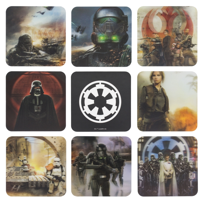 Star Wars GIFTS AND GAMES - Star Wars Rogue One Coaster 3D 8-Pack