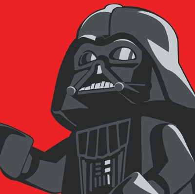 Star Wars Greeting Cards - 160 x 160 mm - Lego Star Wars - Darth Vader - Blank Inside - LS008