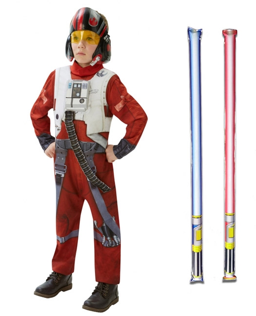 209838696.jpg Star Wars Costume Deluxe Child - Poe Dameron The Force Awakens - WITH x2 FREE LIGHTSABERS