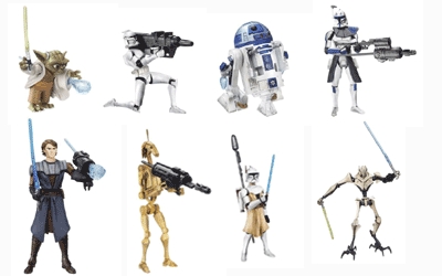 266908247.jpg Star Wars Action Figure - 2008 Clone Wars - All Eight Wave 1 Set