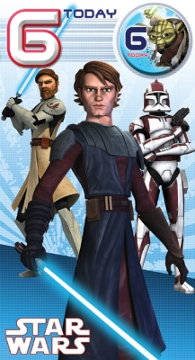 314560054.jpg Star Wars Greeting Cards - 232 x 128mm - Clone Wars - Age 6 Badged - SW341/1
