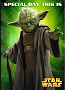 Star Wars Greeting Cards - 220 x 156mm - Star Wars - Yoda - Birthday Sound Card - SC303