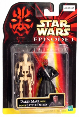 42711139.jpg Star Wars Action Figure - Darth Maul - No Cloak - with Bonus Battle Droid - Episode 1