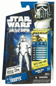 Star Wars Action Figure - Clone Wars - ARF Trooper with Firing Cannon inc. Battle Game Card