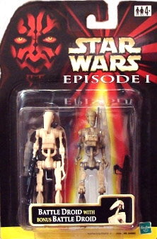 460165735.jpg Star Wars Action Figure - Battle Droid - Brown / Dirty - with Bonus Battle Droid - Episode 1