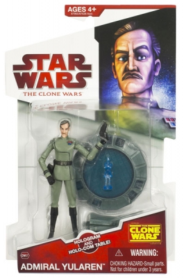 468187004.jpg Star Wars Action Figure - Clone Wars 2009 - Admiral Yularen with Hologram and Holo-com Table