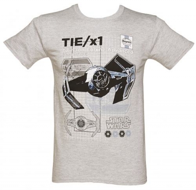 471236255.jpg Star Wars T-SHIRTS - Haynes TIE Fighter Advanced Manual - Light Gray - Unisex