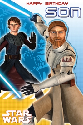 516421882.jpg Star Wars Greeting Cards - 232 x 156mm - Clone Wars - Son Die Cut - SW346