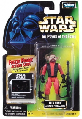 522176230.jpg Star Wars Action Figure - Nien Nunb with Blaster Pistol and Rifle - Freeze Frame Action Slide