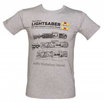 5666699.jpg Star Wars T-SHIRTS - Haynes Lightsaber Manual - Light Gray - Unisex