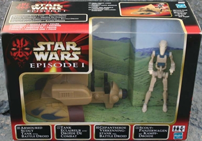 Star Wars Action Figure - Armored Scout Tank with Battle Droid - Episode 1 Playset EU