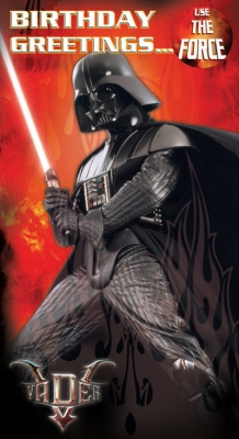 Star Wars Greeting Cards - 232 x 128mm - Star Wars - Birthday Badged - SW308