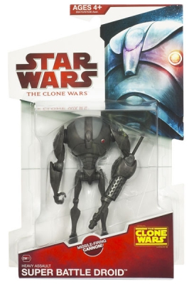 Star Wars Action Figure - Clone Wars 2009 - Heavy Assault Super Battle Droid with Missile-firing Cannon