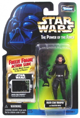 Star Wars Action Figure - Death Star Trooper with Blaster Rifle - Freeze Frame Action Slide