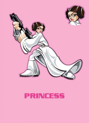 664407968.jpg Star Wars Greeting Cards - 178 x 128mm - Star Wars - Princess Leia Badged - Blank - SW329