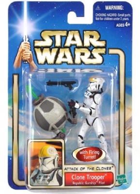 Star Wars Action Figures - Clone Trooper Republic Gunship Pilot - Attack of the Clones - Saga Collection