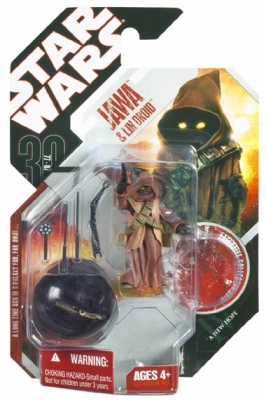 Star Wars Action Figure - Jawa and Lin Droid A New Hope with Exclusive Collector Coin - 30th Anniversary